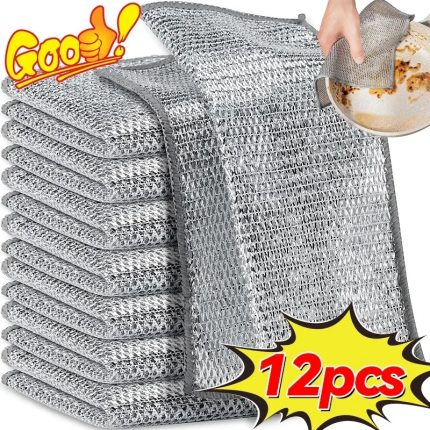 12pcs Multipurpose Wire Dishwashing Rag